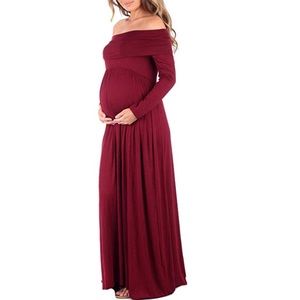 Women's M Over The Shoulder Ruched Maternity Dress